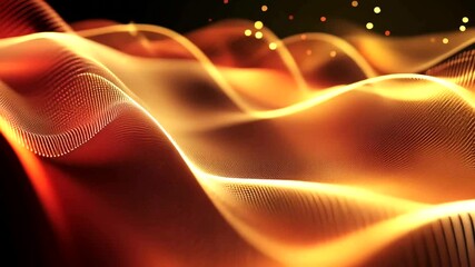 Abstract wavy surface with warm golden tones