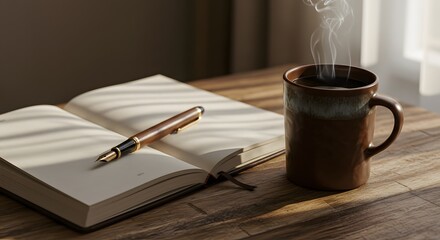 Morning Coffee and Journaling A Cozy Workspace Setup