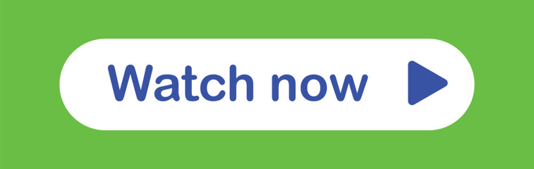 watch now video play button sign. flat style. Vector illustration