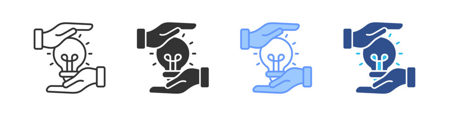 Development Multi Style Icon Set Vector 