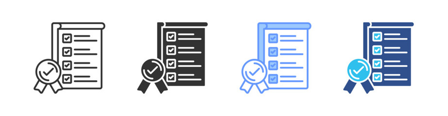 Regulation Multi Style Icon Set Vector 