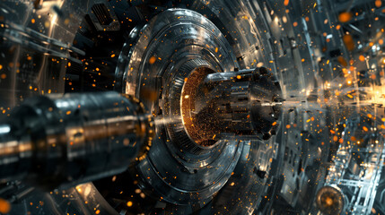 Metal grinding, internal grinding with an abrasive wheel on a high-speed spindle of a circular grinding machine. 