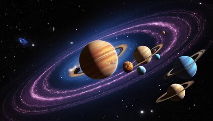 The blue planet earth orbits the sun in our solar system, a small part of the vast universe filled with stars and galaxies, a subject of astronomy and science