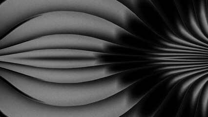 Obraz premium metallic black background with curved lines and soft light effects
