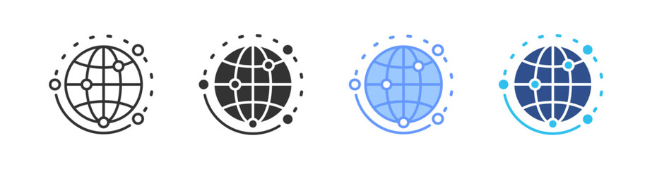 Internet Multi Style Icon Set Vector 