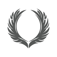 Symmetrical Wings Emblem design illustration