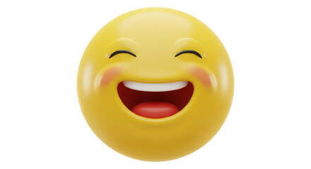 Fototapeta premium Joyful 3D Emoji. Big Laugh!
