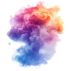 Fototapeta premium A colorful cloud of smoke with a rainbow of colors