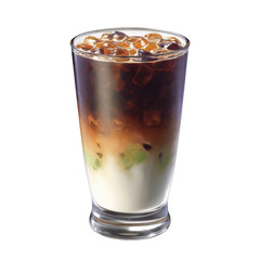 Iced Matcha Latte with Espresso - Refreshing Layered Coffee Drink