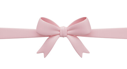A delicate pink ribbon tied in a perfect bow.