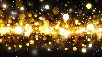 Obraz premium Golden Bokeh Lights Background