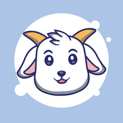 Illustration vector grapich of sheep head perfect for character design 