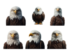 Array of Bald Eagles Portraits