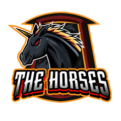Illustration vector grapich of horse and shield perfect for mascot logo design 