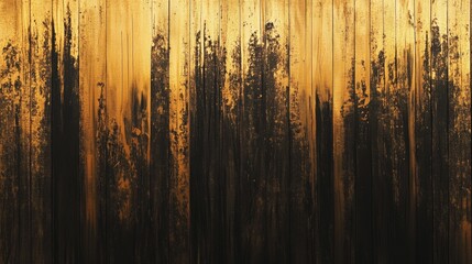 Golden-Black Aged Wooden Wall Texture