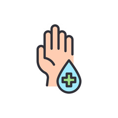 Hand hygiene concept: Washing hands to prevent the spread of germs