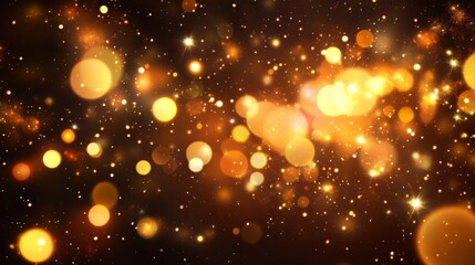 Obraz premium Golden Sparkle Bokeh Background