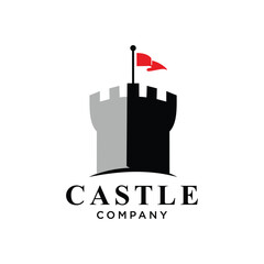 castle vector illustration icon logo design