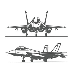 Fototapeta premium military fighter vector illustration