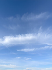 Obraz premium Cirrus, stratus and cumulus clouds in the same sky. Dense layer sky pattern. Skies landscape in summer. Spindrift clouds and its texture. Cloud layer. Types of clouds, atmosphere and weather formation