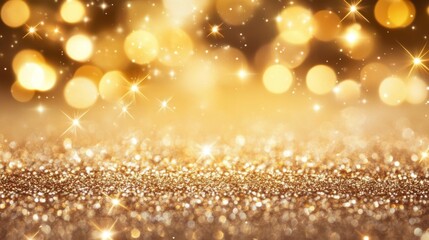 Golden Glitter Background for Holiday Celebrations