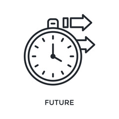 Future Icon Outline Style. Vector Illustration For Graphic Design