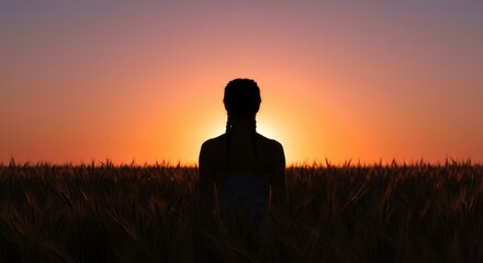 Silhouette of person at sunset (1)