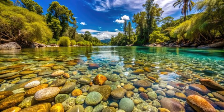Dumbea Riverbed: Underwater Pebbles & Crystal Clear Water, New Caledonia, South Pacific
