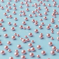 Pink pearl on blue Background