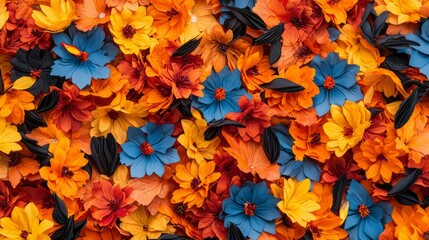 Vibrant paper flower design