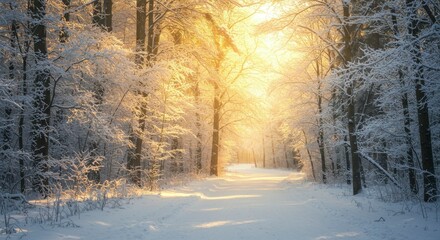 Winter wonderland forest path (2)