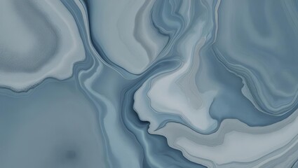 Obraz premium Abstract Fluid Swirling Pattern of Muted Blue and Gray Hues Creating Serene Atmosphere