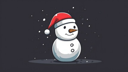 Cute cartoon snowman pictures in winter