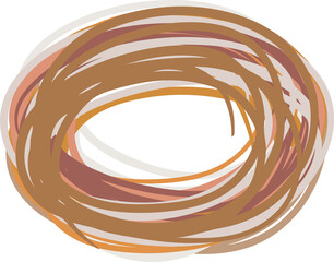 Circle scribble line. Hand drawn