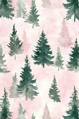 Obraz premium Pink romantic Christmas holiday pattern