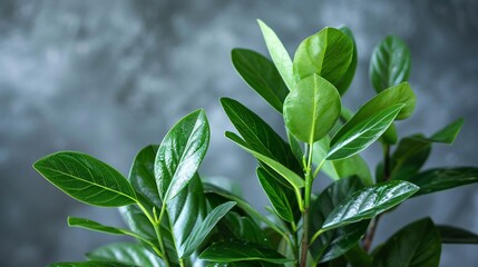 Obraz premium Close-up of vibrant green leaves healthy foliage