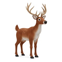Fototapeta premium 3D Realistic Reindeer Winter Wildlife