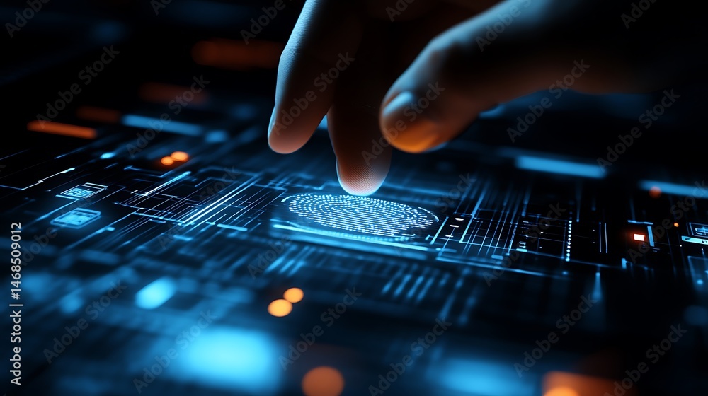 Aufkleber digital fingerprint authentication: secure biometric technology