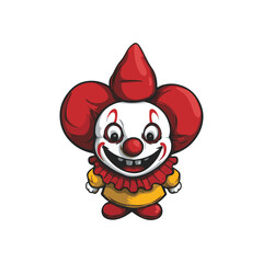 mascot cute spooky clown design