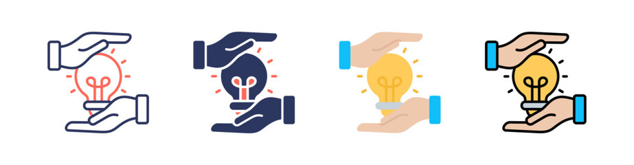 Development Multi Style Icon Set Vector 