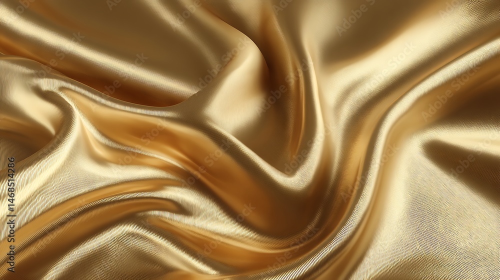 Poster Elegant shiny gold texture with a smooth surface and metallic sheen, creating a luxurious backdrop for creative projects