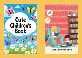 Obraz premium Colorful Illustrations For A Childerns Book Cover And Inside Pages