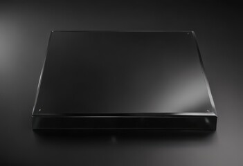 Deep black, highly polished aluminum panel, mirror-like finish , panel, shiny, tech