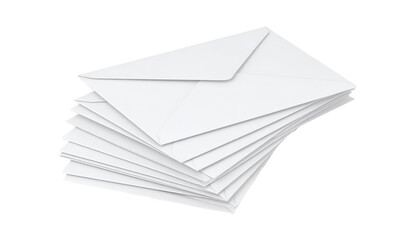 A pristine stack of white envelopes, ready for mailing, communication, or special announcements