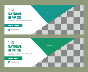  Hemp product cbd oil social media facebook cover design 
