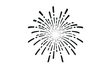Fototapeta premium firework explosion icon. firework symbol. firework for party, holiday celebration, special day, event decoration. firework png and vector illustration on transparent background