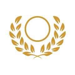 Obraz premium laurel vector logo design, icon, laurel symbol that can be edited according to your wishes 