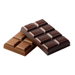 Two Chocolate Bar  isolated on a transparent background