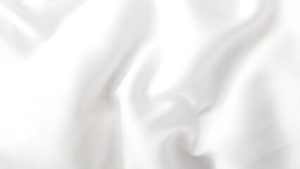 Closeup of white silk surface for product packaging and luxury design layout