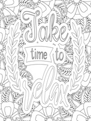 Fototapeta premium Stress Relief Coloring Pages - Adult. Motivational Swear Words Coloring Pages. 